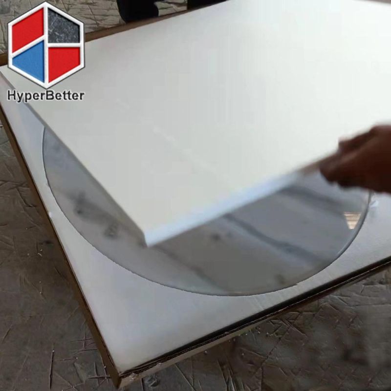 Tulip White Marble Coffee Tables with Black Tulip Base