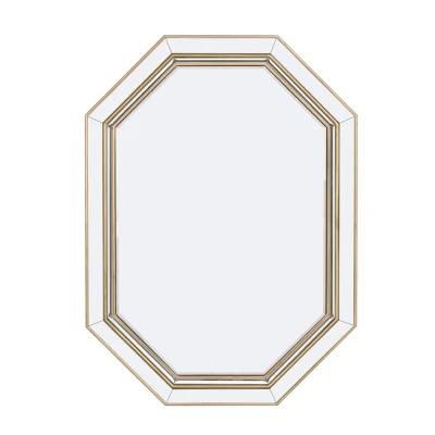 Champagne Gold Three-Dimensional Decorative Mirror Bathroom Porch Mirror Dressing Mirror
