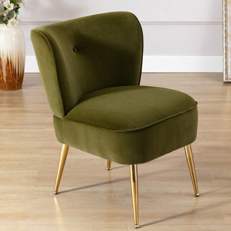 Modern Home Furniture Living Room European Metal Legs Dining Chair with Optional Colors Velvet
