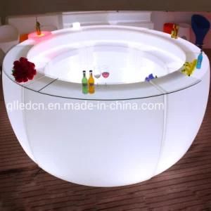 Plastic Nightclub LED Furniture LED Round Bar Counter for Sale