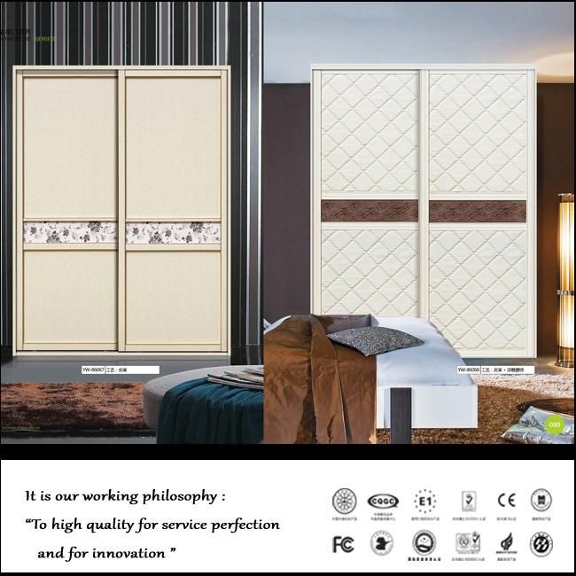 Modern PVC Sliding Door Bedroom Wardrobe