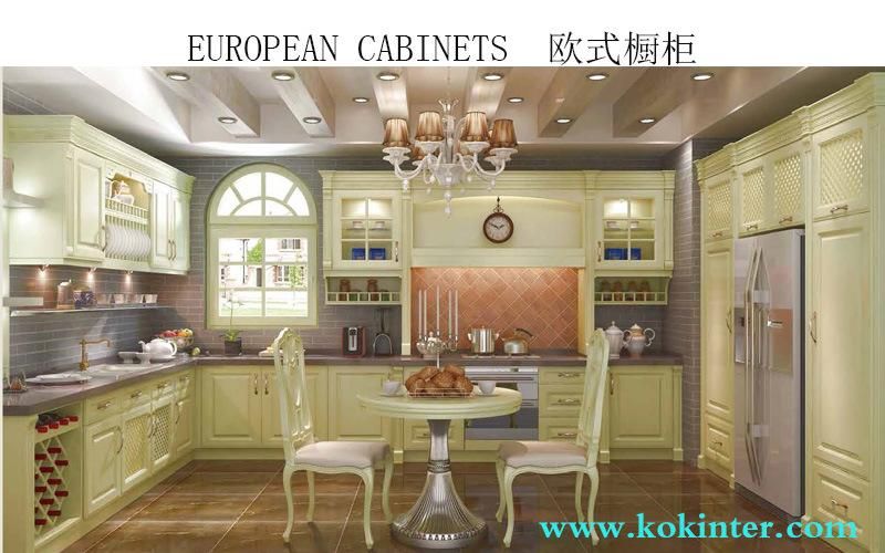 MDF/MFC/Plywood Particle Board European Kitchen Cabinets of Kok016