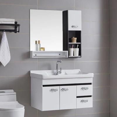 High Gloss Full PVC Faced Wall Mount Modern Bathroom Cabinet
