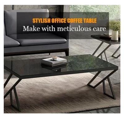 Modern Chinese Rectangle Glass Sofa Side Coffee Table for Office and Home Furniture