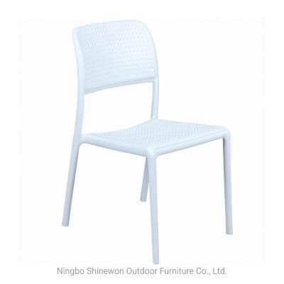 Wholesale Outdoor Furniture Modern Style Garden Furniture Nepal Plastic Chair Eco-Friendly PP Armless Dining Chair