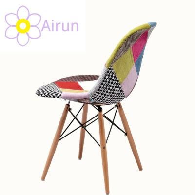 Upholstered Fabric Patchwork Nordic Cheap Indoor Home Furniture Wooden Modern Restaurant Dining Room Chair&#160;