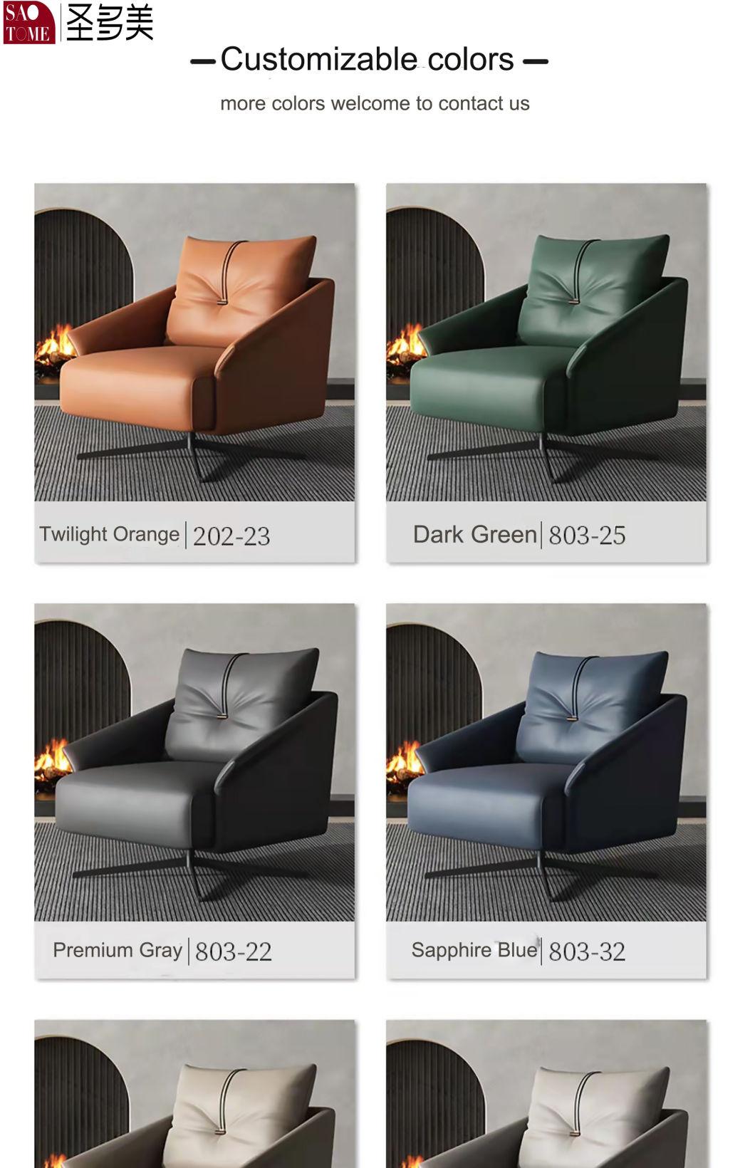 Living Room Metal Lounge PU Leisure Chair Factory Wholesales