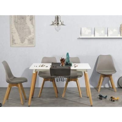Custom Modern Restaurant Fashion Simple Rectangular MDF Desktop Dining Table