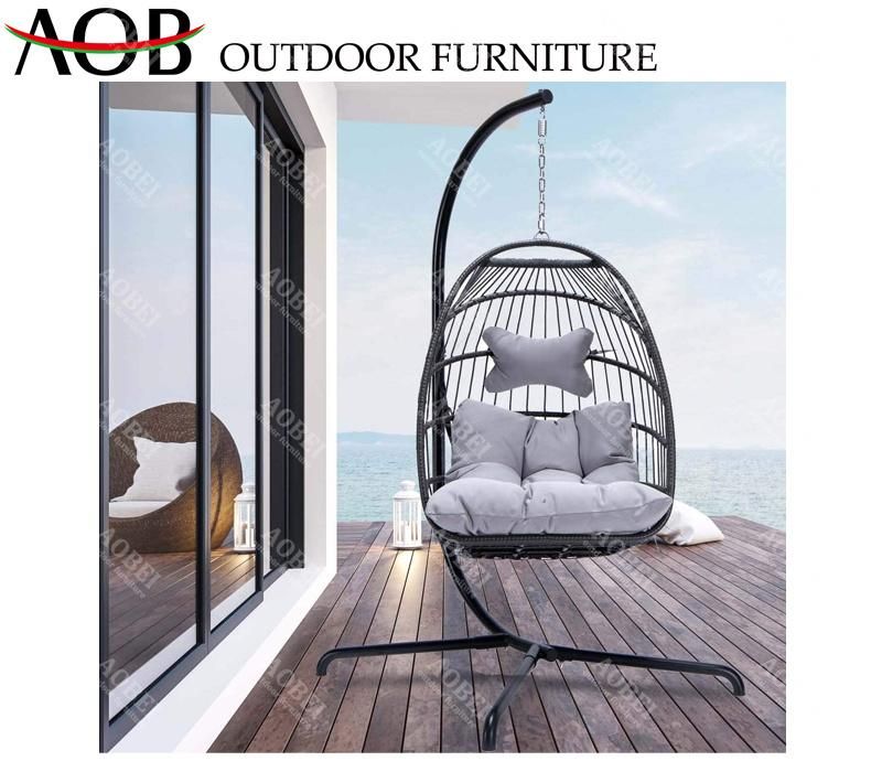 Wholesale Modern Outdoor Exterior Garden Home Villa Balcony Hotel Resort Rattan Hanging Swing Chair Furniture