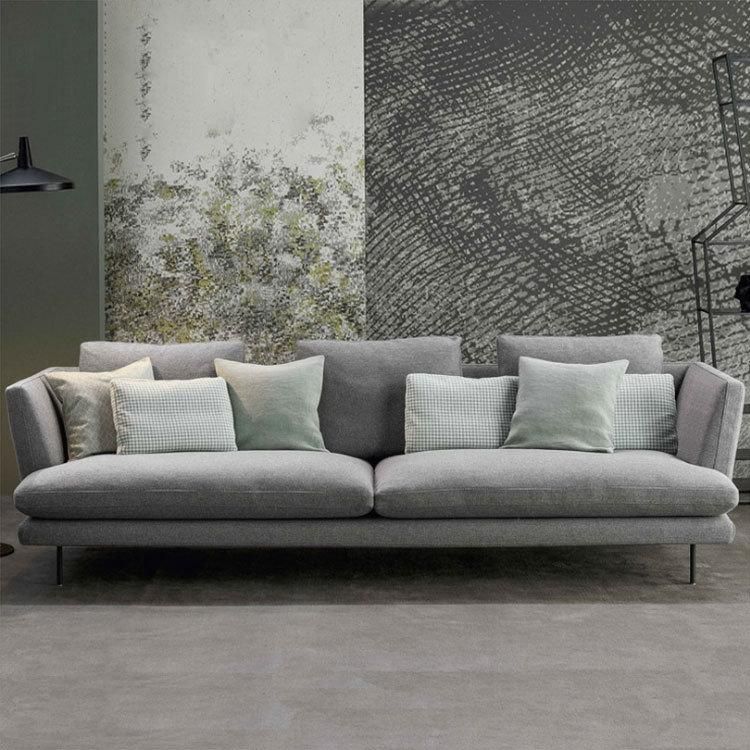 2021 Latest Design Beige Modern Living Room Couch Leather Corner Sofa