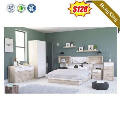 China Factory Price Headboard Bedroom Furniture Bed Frames King Size Modern Wooden Bed