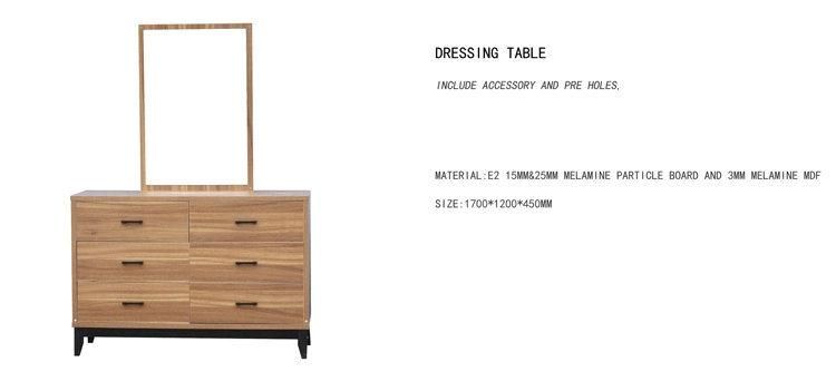 Simple Design Dressing Table with Draws and Mirror Customized Factory Supply