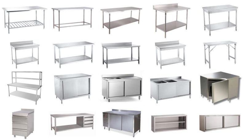 Commercial Stainless Steel Metal Drawer Cabinet for Working Table