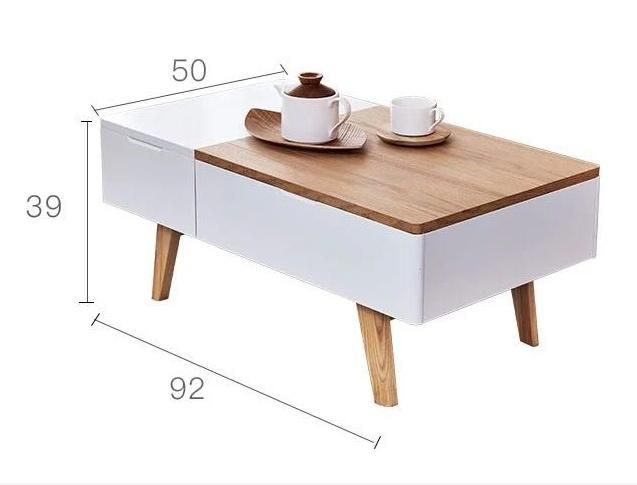 Lift-Top Storage Wooden Coffee Table
