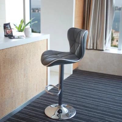 Modern Design Home Bar Furniture Bar Stool with Back Stainless Steel Legs Bar Chair