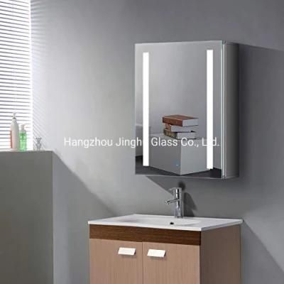 Aluminum Frameless Surface Mount Bathroom Medicine Cabinet with Light