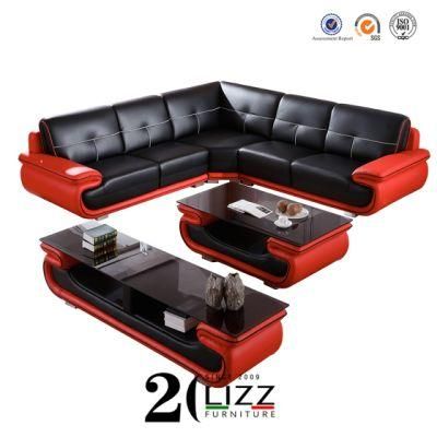 New European Italy Modern Sectional Office /Living Room /Home /Hotel /Commercial Top Grain Genuine Leather Corner Leisure Sofa Furniture Set