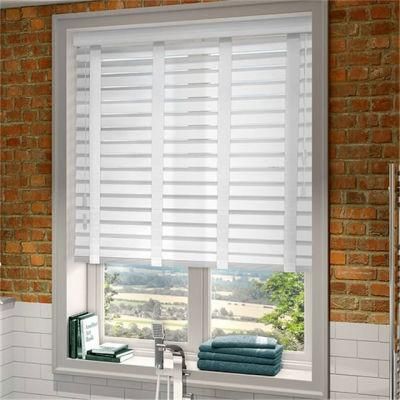 Wooden Easy Installation White Color Real Basswood Blinds