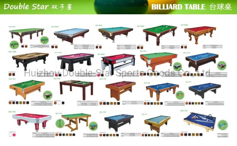 Szx 7FT 8FT 9FT Factory Sales Modern Pool Billiard Table