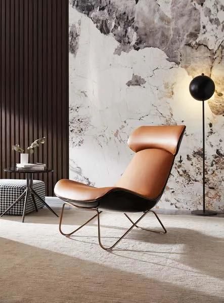 Modern Good Quality Luxury Italian Style Living Room Leather Fabric Leisure Sofa Chair