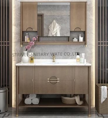 Modern Home Furniture Customization Modular Bathroom Vanity with LED Mirror Cabinets