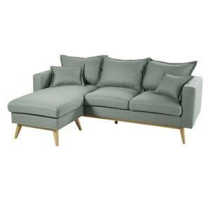 Modern L Shape Fabric Leisure Home Hotel Office Furniture Sofa Sectional Corner Couch Sofa for Living Room and Bedroom with Wood Frame Sofa