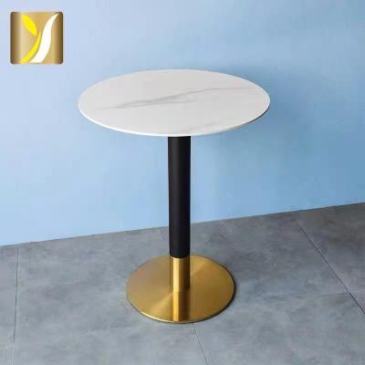 Factory Modern Simple Design Marble Stainless Steel Home Furniture Side Coffee Table