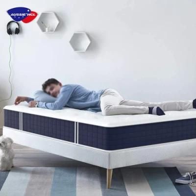 Factory Wholesale Sleep Well King Queen Twin Double Size Mattresses Pressure Relief Cooling Gel Memory Foam Pocket Spring Mattress
