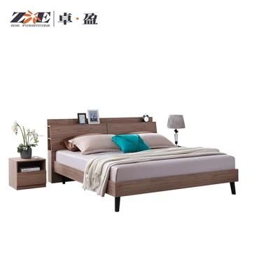 Modern Simple Design Home Furniture Wooden Bedroom King Bed