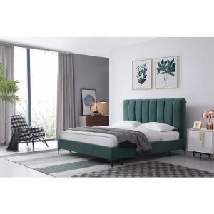 Modern Bedroom Furniture Minimalist Design Fabric Upholstered Bed