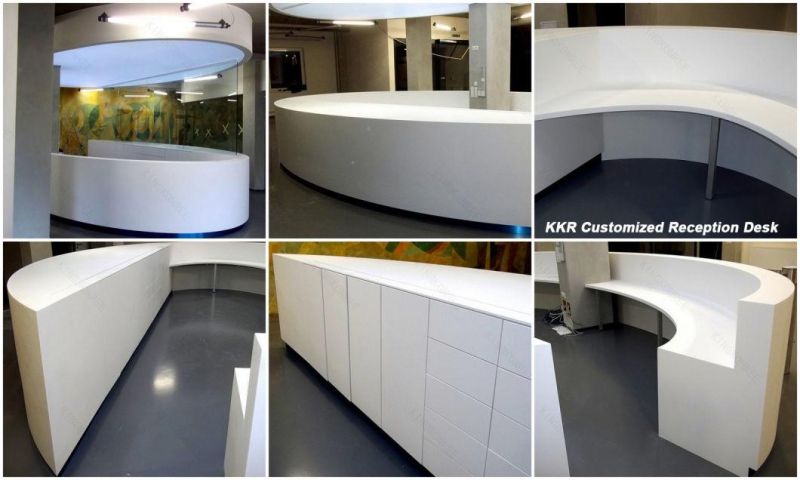 Customzied Bar Counter Commerical Building Office Computer Desk Modern Reception Desk