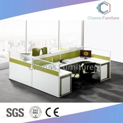 Modern Green Partition L Shape Office Table Wostation (CAS-W31412)