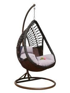 Modern Hanging Chair Furniture with Durable Rattan Weave Pattern for Indoor and Outdoor Use
