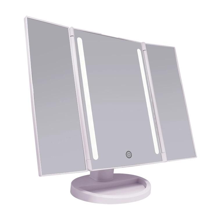 Factory Price Trifold LED Vanity Makeup Beauty Salon Mirror