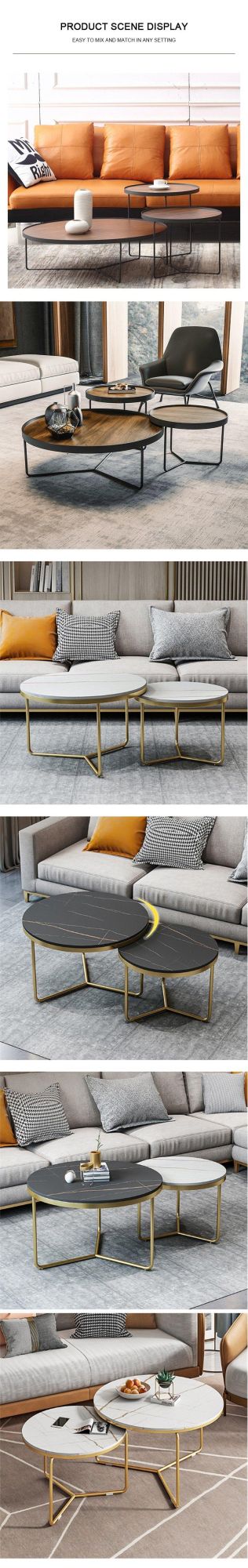 Modern Living Room Furniture Home Marble/MFC Top Coffee Table