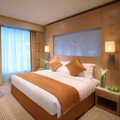 2020 Dubai Emirates Grand Hotel Design Bedroom Sets MDF Solid Wood Veneer Bedroom Set Custom Wooden Hotel Furnitures