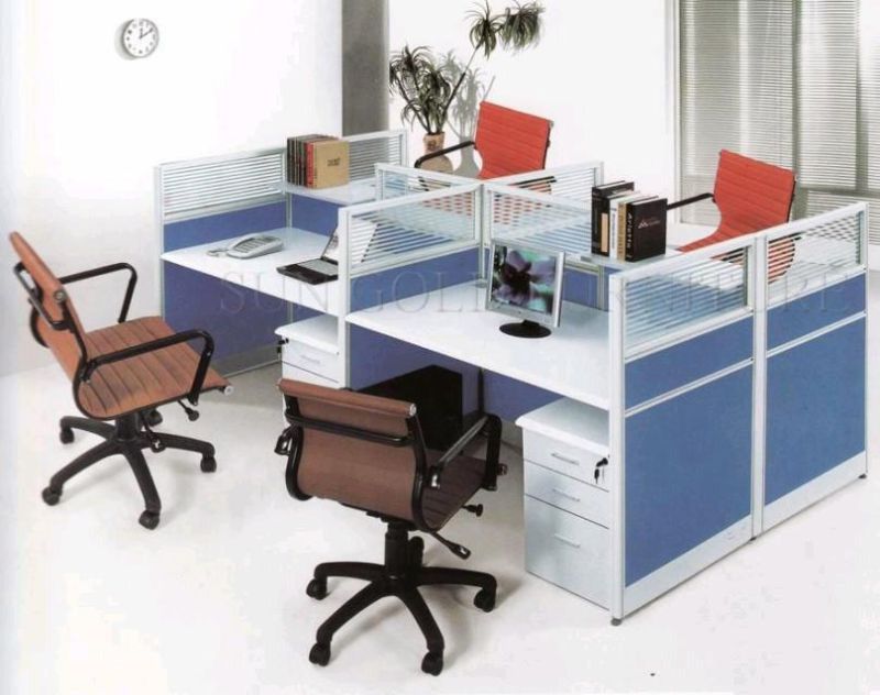 Functional Office Workstation Design Office Desk Use Cabinet Partition (SZ-WST654)