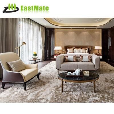 Luxury Suite Bend Plywood PU Upholstery Bedroom Furniture