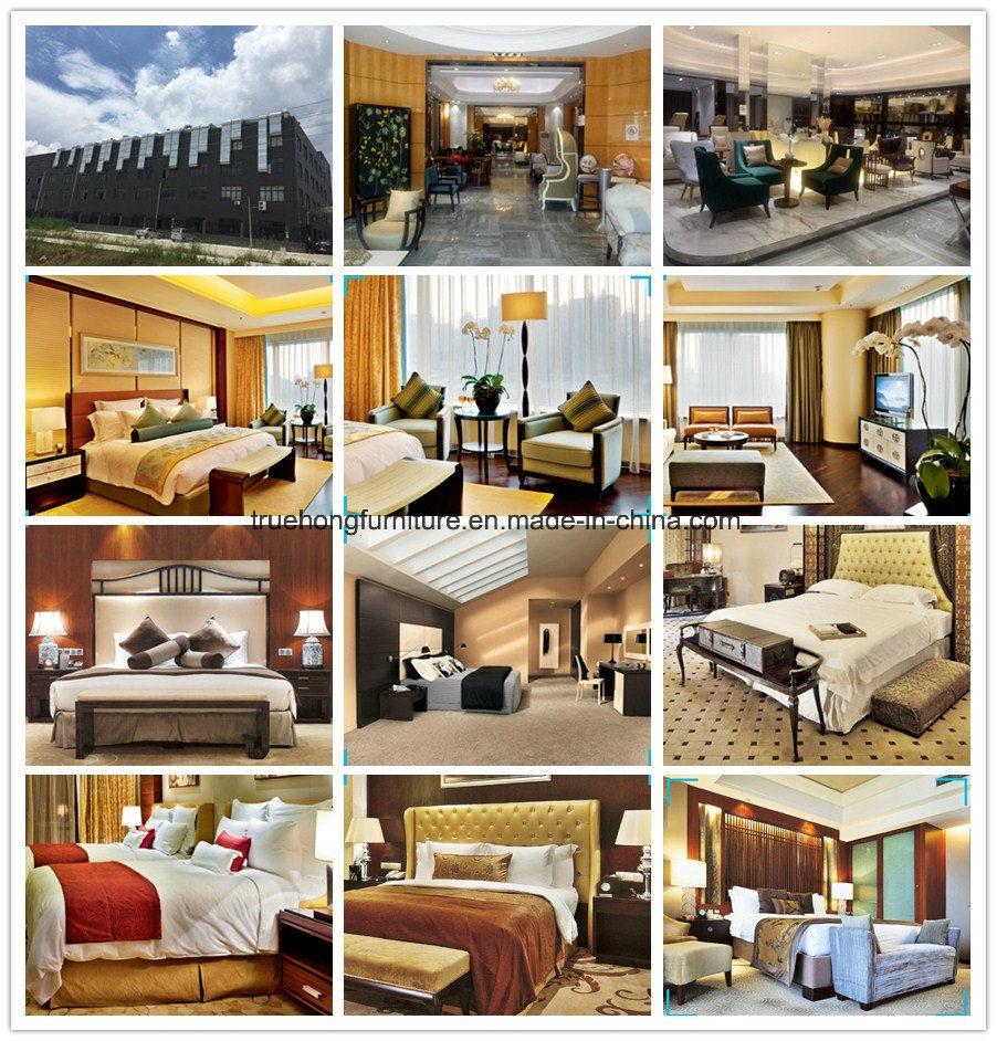 Black Ebony Wood Luxury Hotel Room Bed Furniture
