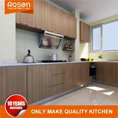 High Quality Modular Wood Grain Wood Veneer Kitchen Cabinet