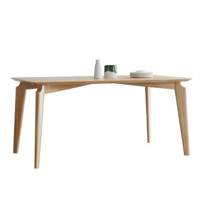 Modern MDF Wood Oak Kitchen Rectangle Dining Table Set