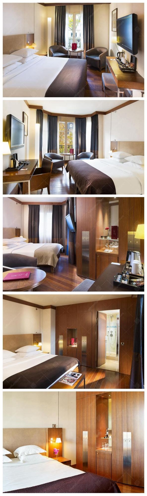 Modern Concise Style 5 Stars Resort Hotel Bedroom Furniture Sets