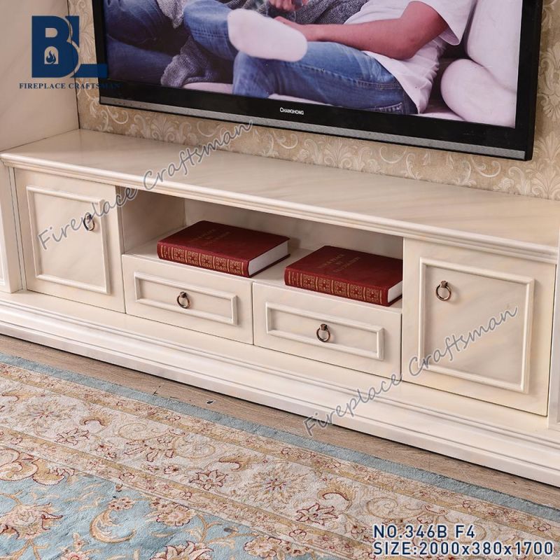 Ce Approved Modern MDF Fireplace TV Stand Hotel Furniture (346B)