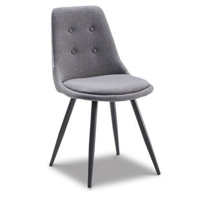 Modern Style Home Restaurant Furniture Upholstered Fabric PU Leather Back Dining Room Chair
