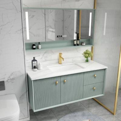 Modern Simple Rock Board One-Body Basin Bathroom Cabinet Combination Toilet Wash Table Nordic Light Luxury Sink
