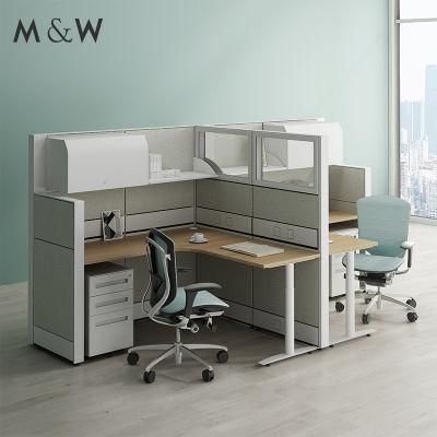 New Design Quality Table Partition Modern Open Workstation Desk 2 Person Work Station Office Furniture