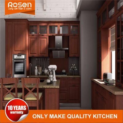 Custom Made Solid Wood Kitchen Cabinet Furniture Made in China