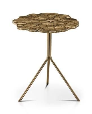 Modern Stainless Steel Gold Plating Marble Top Round Coffee Table Living Room Hotel Furniture