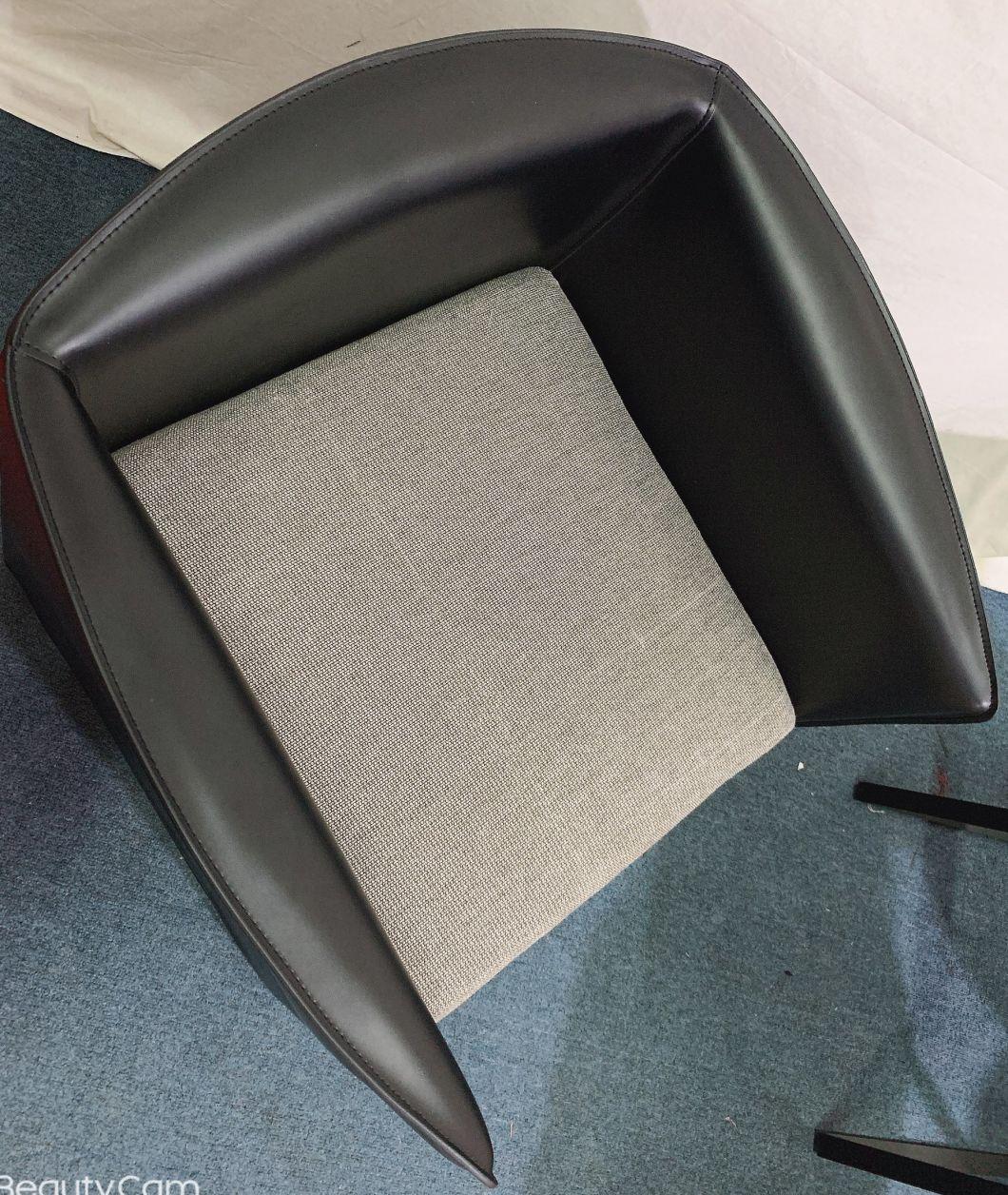 2021 New Design Hard Saddle Leather Hotel Armchair Upholster Furniture