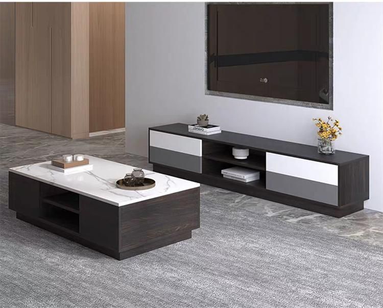 Factory Modern House Living Room Furniture TV Stand Cabinet Side Center Coffee Table Set
